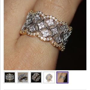 Beautiful .925 Sterling Silver & Gold Band